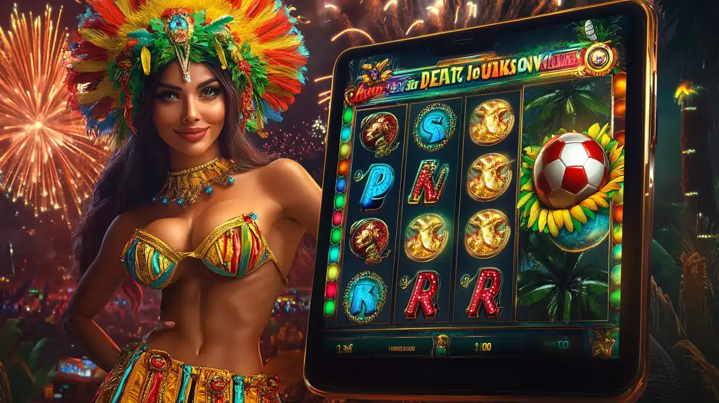 Two stunning women in elegant, sparkling dresses celebrate in a luxurious golden setting, with one showcasing the exclusive CVC666 casino app on her smartphone for on-the-go glamour.
